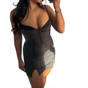 NEW SAGE & CLARE slim edit mini dress in grey